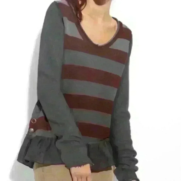 Free People Tops - Free People Rugby striped Top